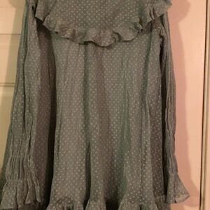 Elegant Ruffled Mini Dress in Green